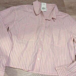 Abercrombie Kids Pink Button Down Shirt with Classic Collar size 9/10 new